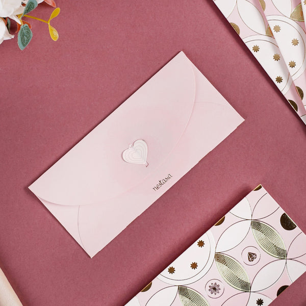 Luxury Wedding Gift Envelope Set Of 12 Pastel Pink