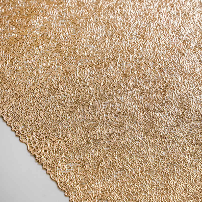 Sheer Gold Abstract Table Runner 72x15 Inch