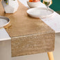 Sheer Gold Abstract Table Runner 72x15 Inch