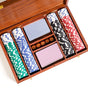 Wooden Box Poker Game Night Essentials Set