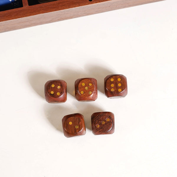 Wooden Box Poker Game Night Essentials Set