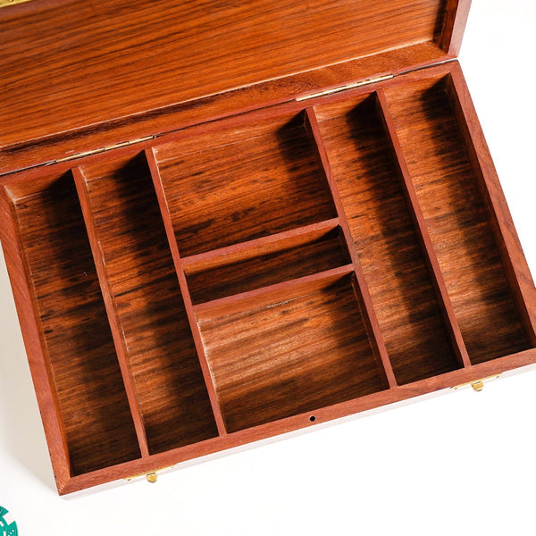 Wooden Box Poker Game Night Essentials Set