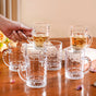 Shimmering Glamour Thick Glass Cup Set Of 6 220ml