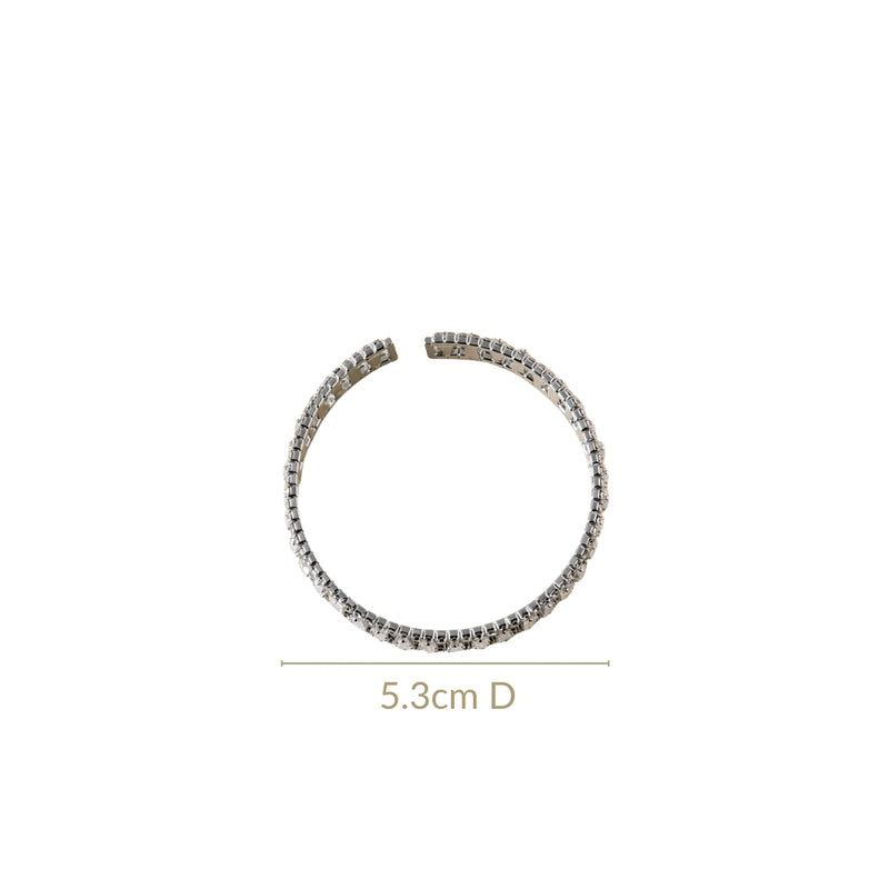 Shimmers In Silver Cuff Bracelet