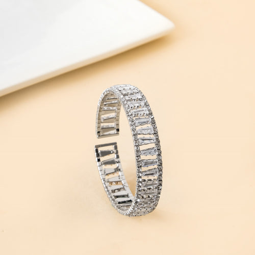 Shimmers In Silver Cuff Bracelet