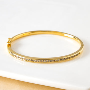 Shimmery Diamond Gold Bracelet