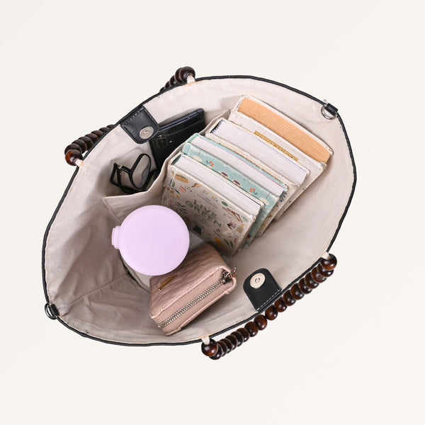 Shitalpati Bag With Beaded Handles