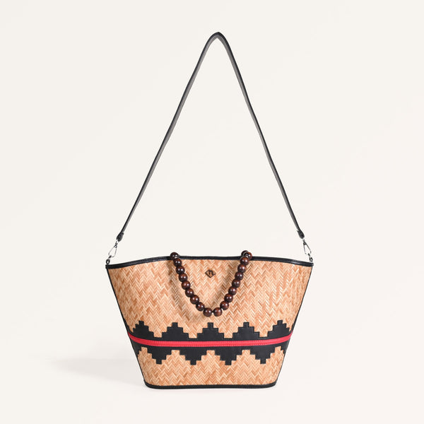 Shitalpati Bag With Beaded Handles