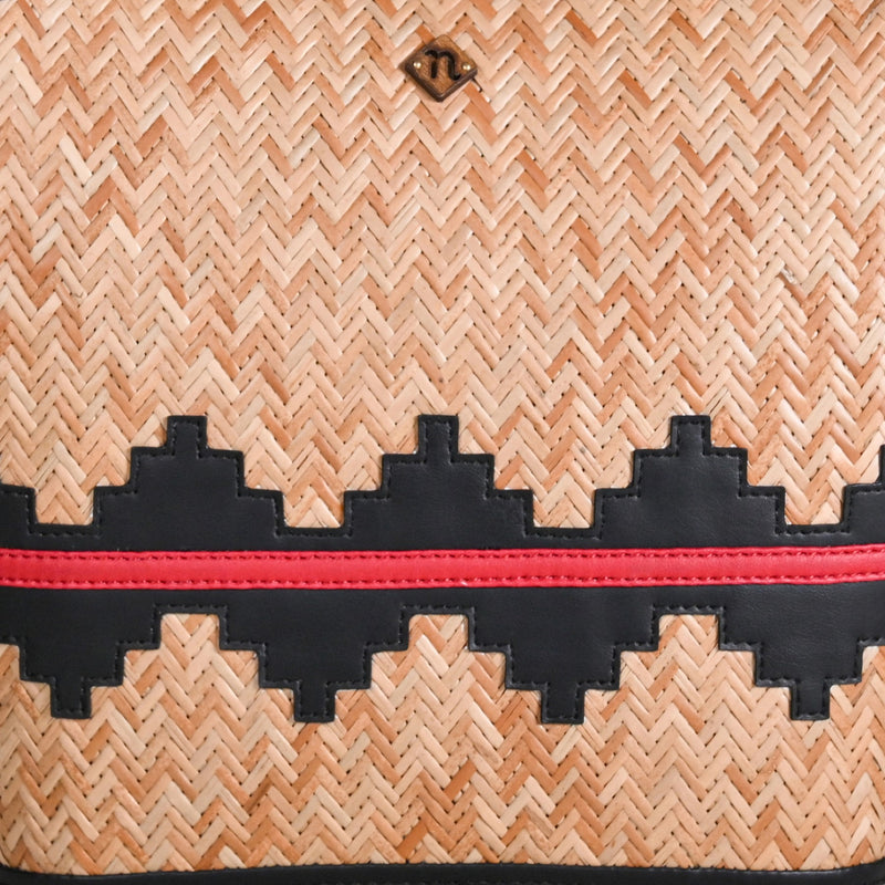 Shitalpati Bag With Beaded Handles