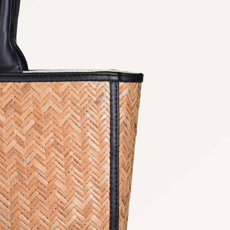 Shitalpati Black Carryall Tote Bag