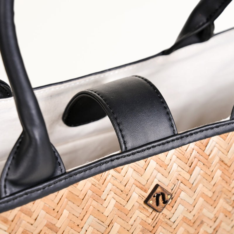 Shitalpati Black Carryall Tote Bag