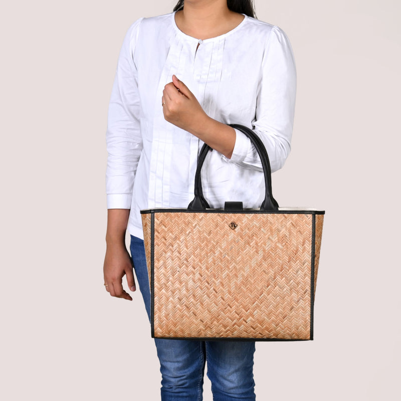 Shitalpati Black Carryall Tote Bag