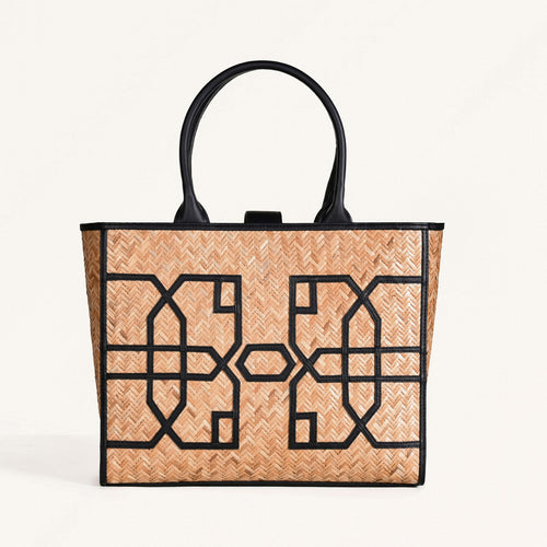 Shitalpati Black Carryall Tote Bag