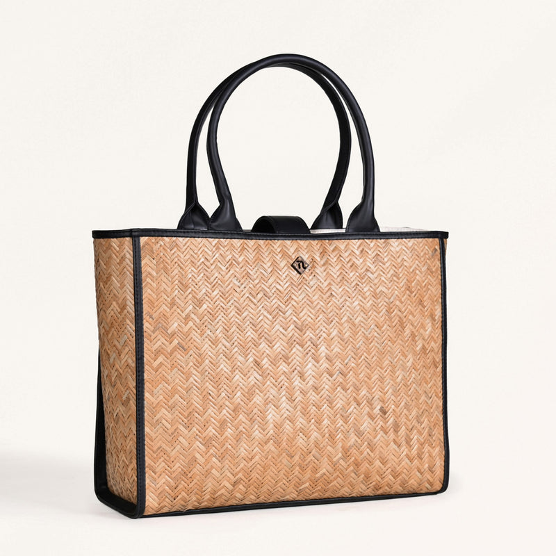 Shitalpati Black Carryall Tote Bag