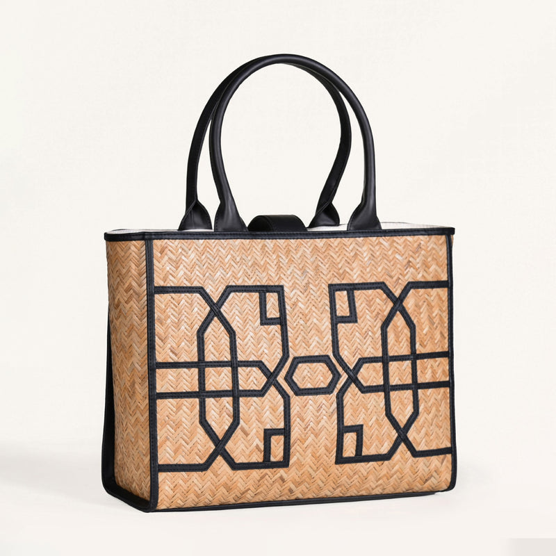 Shitalpati Black Carryall Tote Bag