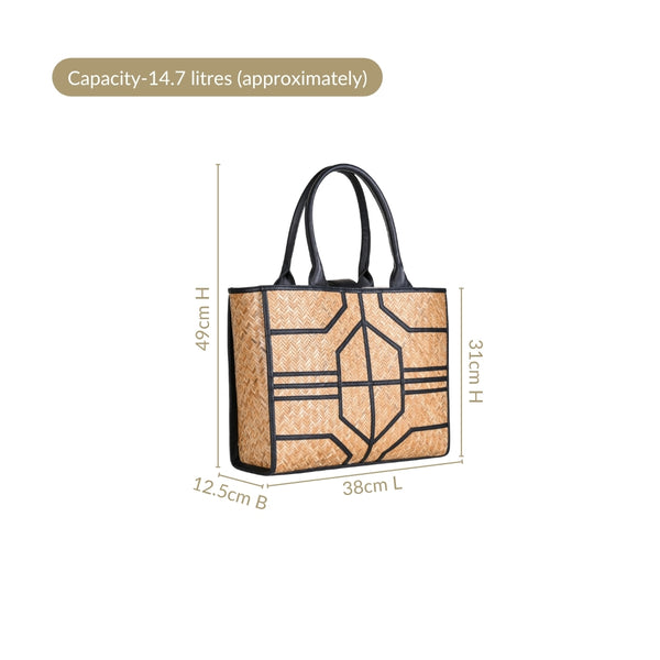 BreezeBag Handwoven Carryall Tote Black