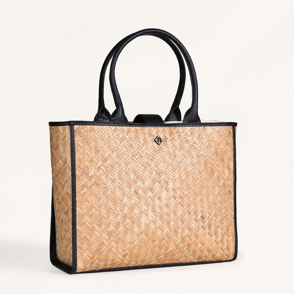 BreezeBag Handwoven Carryall Tote Black