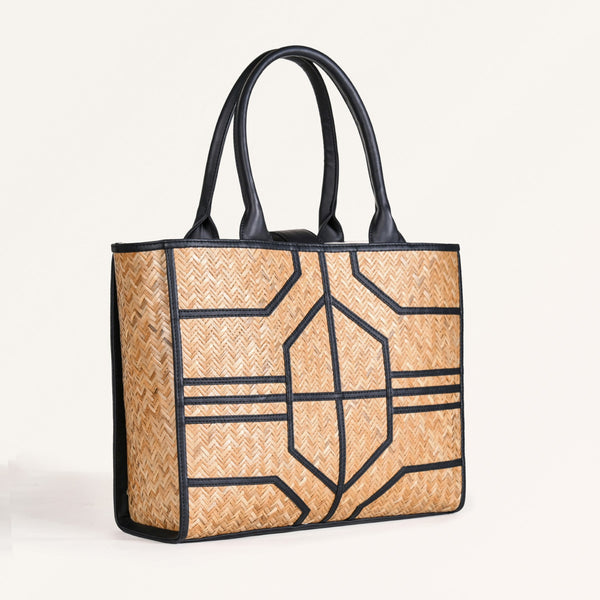 BreezeBag Handwoven Carryall Tote Black