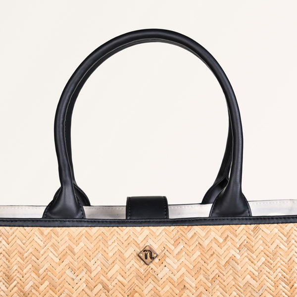 BreezeBag Handwoven Carryall Tote Black