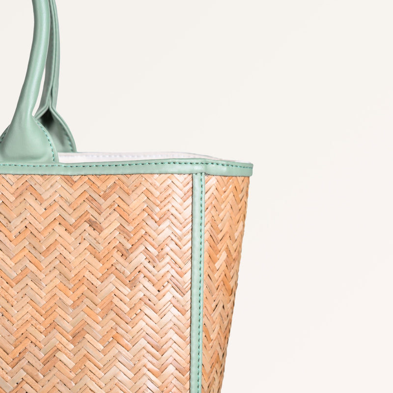 Shitalpati Mint Modern Tote Bag