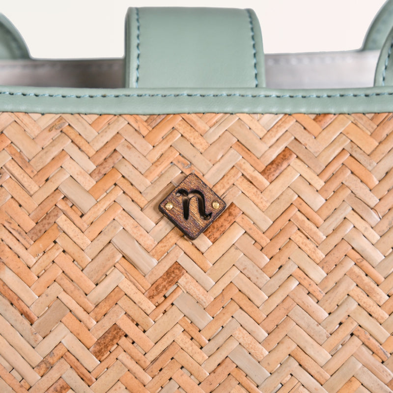 Shitalpati Mint Modern Tote Bag