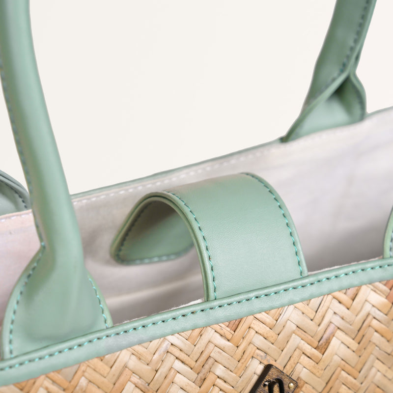 Shitalpati Mint Modern Tote Bag