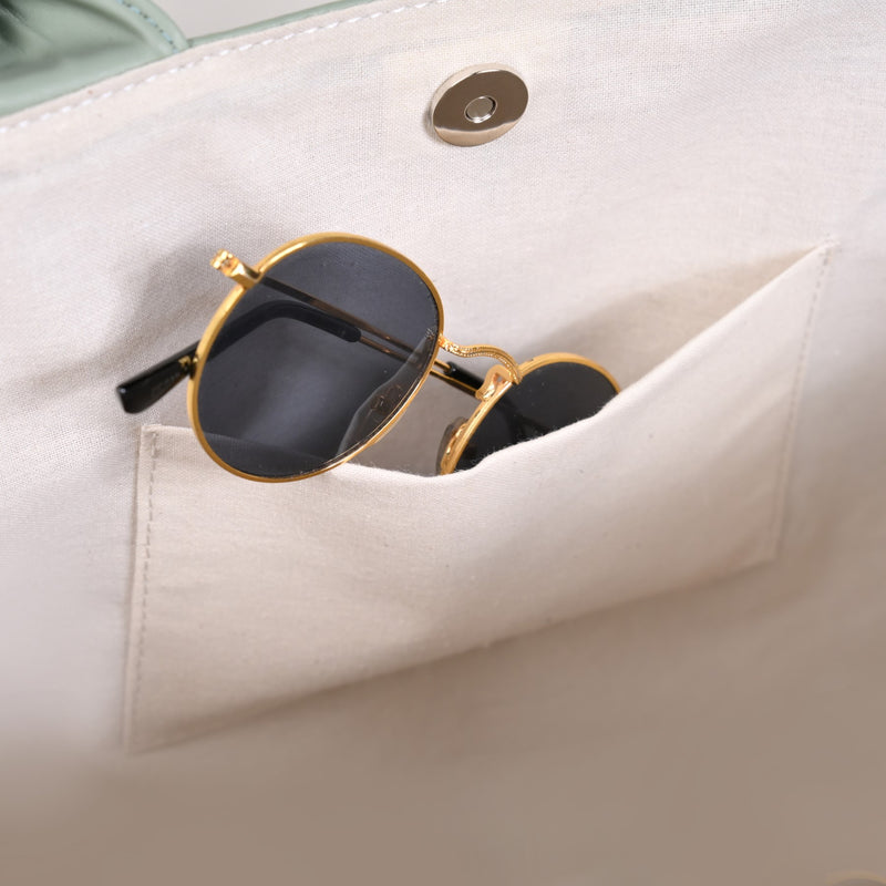 Shitalpati Mint Modern Tote Bag