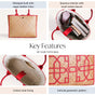 Shitalpati Ruby Red Weave Carryall Tote Bag