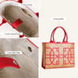 Shitalpati Ruby Red Weave Carryall Tote Bag