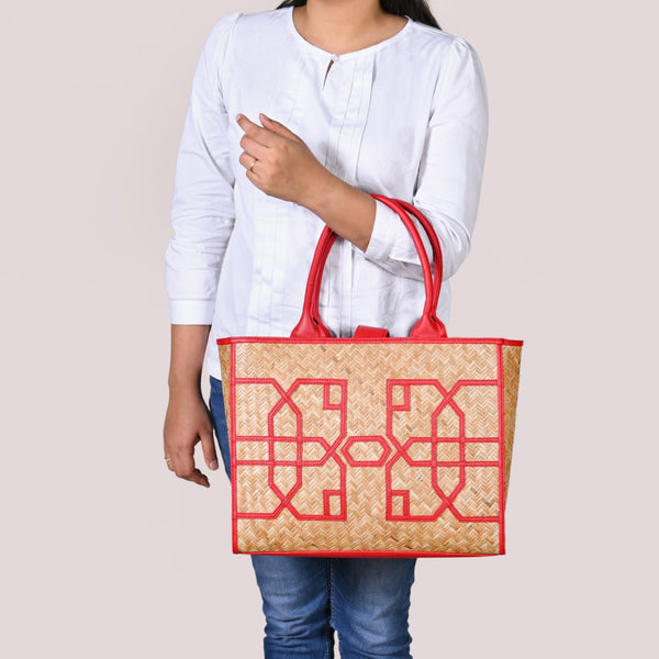 BreezeBag Ruby Red Weave Carryall Tote