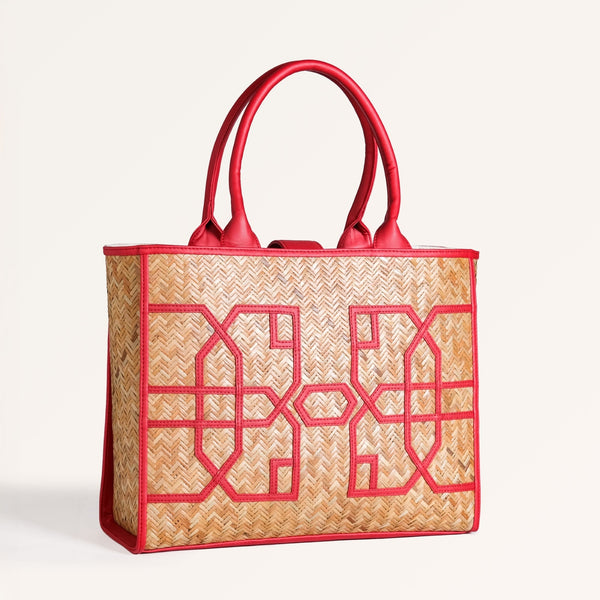 BreezeBag Ruby Red Weave Carryall Tote