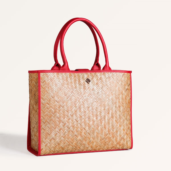 BreezeBag Ruby Red Weave Carryall Tote