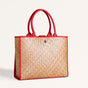 Shitalpati Ruby Red Weave Carryall Tote Bag