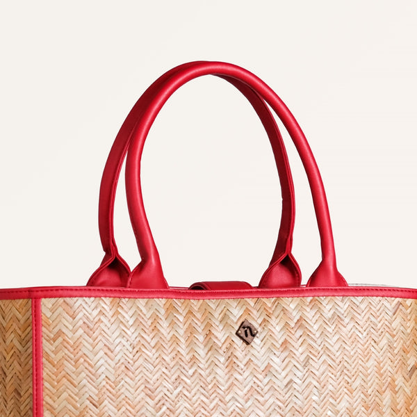 BreezeBag Ruby Red Weave Carryall Tote