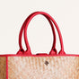 Shitalpati Ruby Red Weave Carryall Tote Bag