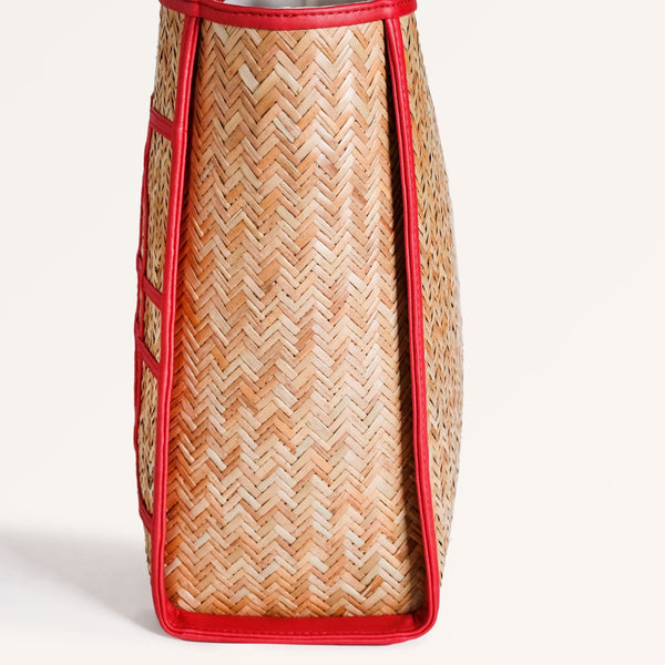 BreezeBag Ruby Red Weave Carryall Tote