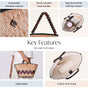 Shitalpati Bag With Beaded Handles
