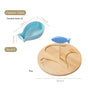 Fish Ceramic Bamboo Platter Set Of 5