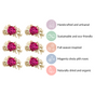 Magenta Riddim Dried Flower Set Of 6