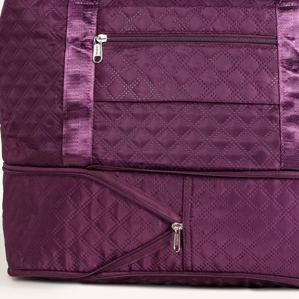 Montara Chic Foldable Expandable Travel Bag Wine Magenta