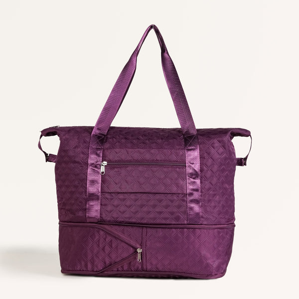 Montara Chic Foldable Expandable Travel Bag Wine Magenta