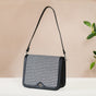 Houndstooth Shoulder Bag For Women Black