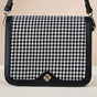 Houndstooth Shoulder Bag For Women Black