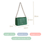 Cross Body Shoulder Bag With Chain Strap Green