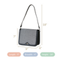 Houndstooth Shoulder Bag For Women Black