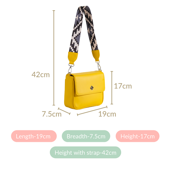 Brio Bold Bright Shoulder Bag Yellow