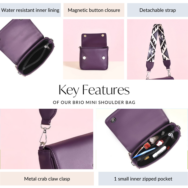 Brio Purple Mini Shoulder Bag