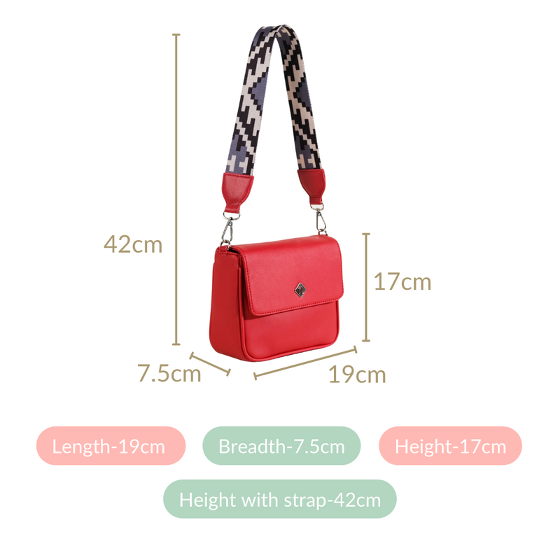 Brio Red Evening Shoulder Bag