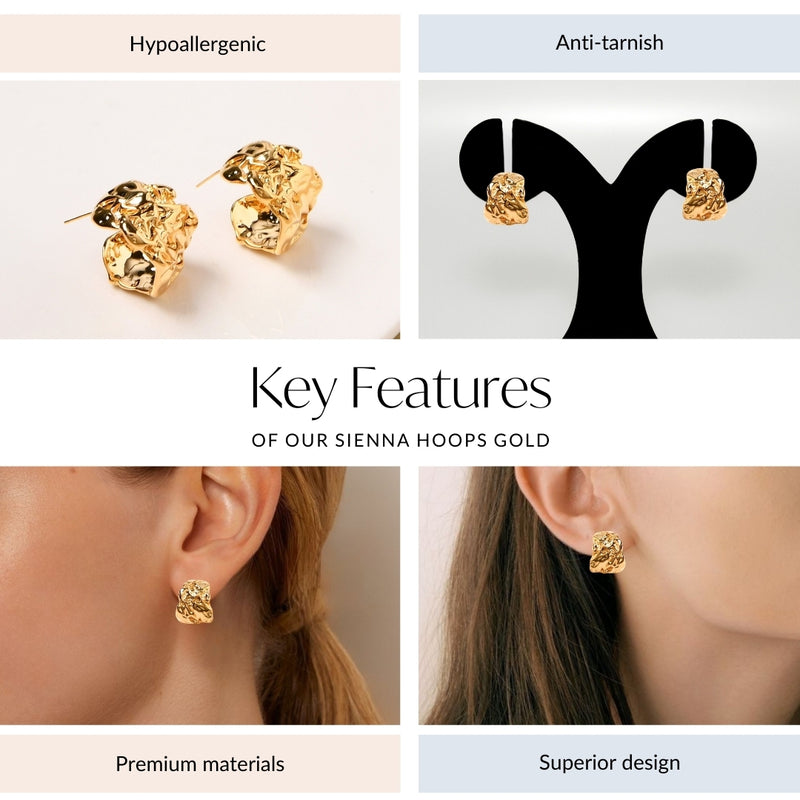 Sienna Hoops Gold