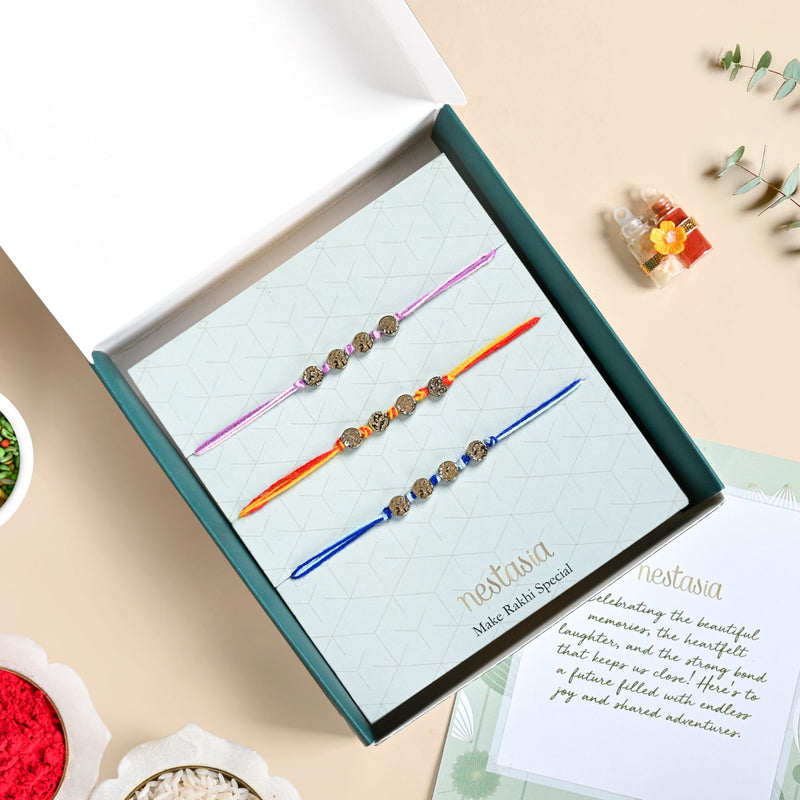 Moon Stone Rakhi Gift Set For Brother